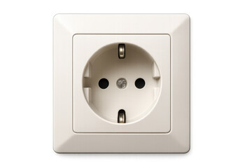 White schuko power wall socket providing electricity