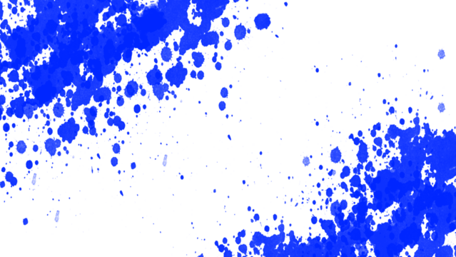 Watercolor splashes. Blue watercolor paint splashes background PNG with transparent texture, abstract artistic ink stains pattern for web, print, textile, posters, packaging, creative design projects