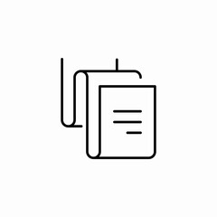 scrolling document list icon sign vector