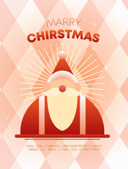 Celebrate Christmas with a festive Santa hat in a cheerful design. Vector illustration