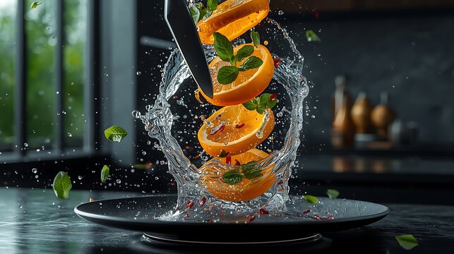 Orange with Crush Cutting