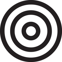 Concentric circle line icon, abstract geometric design perfect for logos, branding, and decoration.