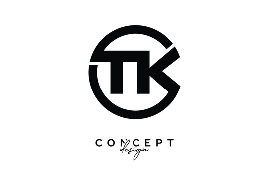 TK Creative Circle Monogram Logo Design &ndash; Modern Branding Concept