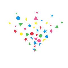 Colorful Confetti Burst A Festive Celebration of Shapes and Colors.