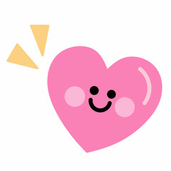 Heart Icon in Flat Cute Style for Wellness & Motivation