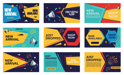 Editable Vector Sale Promotion Banners Pack – Shop Now, Trending Templates for Social Media Marketing