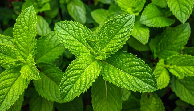 Close-up of vibrant mint leaves (1)