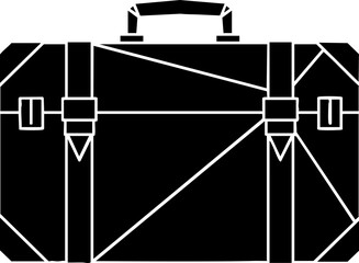 Classic black travel briefcase with stylish geometric accents evokes adventure and professional journeys.