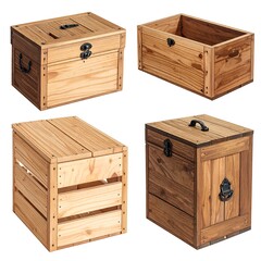 Wooden crates, various styles