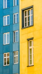 Obraz premium Two-toned apartment building facade