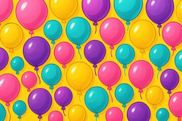 Party balloons abstract festive background. AI Generative.