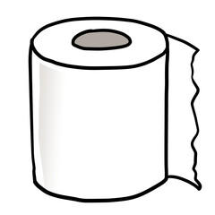 Simple and realistic toilet paper illustration
