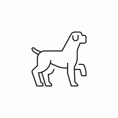 dog animal standing icon sign vector