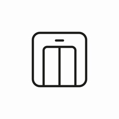 elevator double door icon sign vector