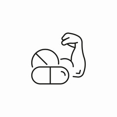 muscle arm supplements icon sign vector