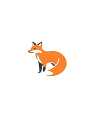 Obraz premium Simple fox graphic