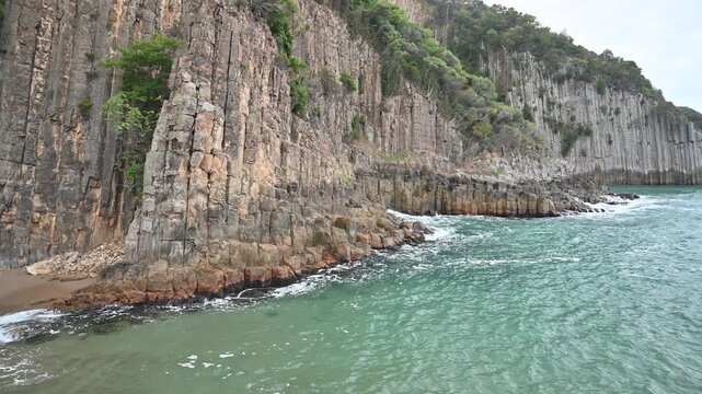 Natural Volcanic Basalt Lava Columns on the Coast of G&uuml;zelcehisar, Black Sea, Bartın, Turkey 28.09.2025