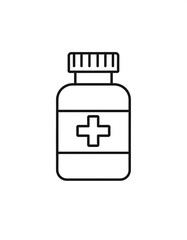 Simple outline of a medicine bottle