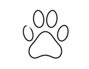 Obraz premium Simple paw print outline