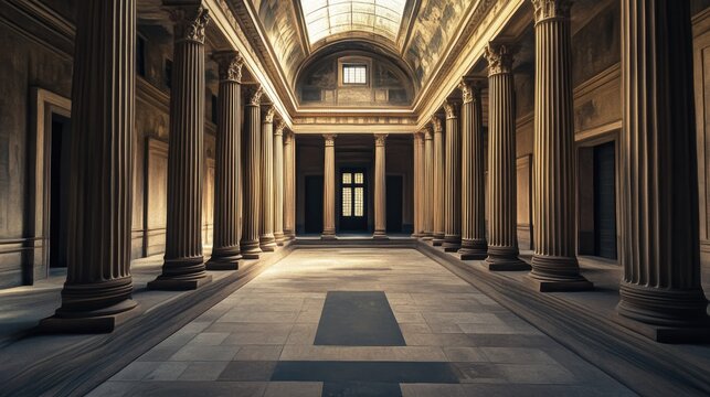 Grand Hall of Classical Architecture: A Majestic Interior