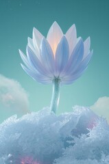 Lotus flower nature lotus bloom sky flower spiritual art