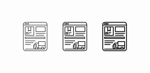 online delivery tracking icon sign vector