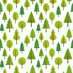 Simple tree pattern on white background