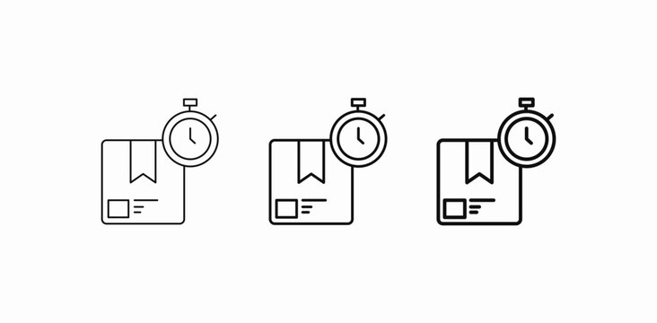 time sensitive delivery icon sign vector