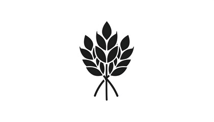 Simple wheat or barley bunch silhouette