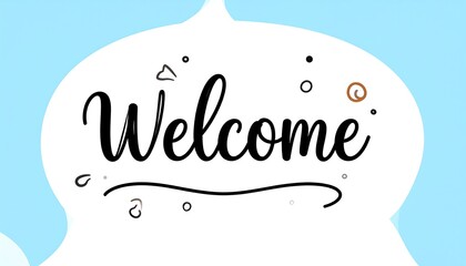 Simple welcome graphic