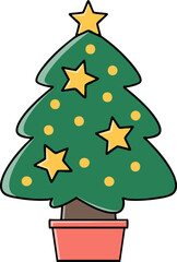 christmas tree vector illustration
