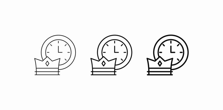 royal time priority icon sign vector