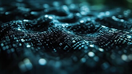 Abstract representation of digital data flow and network communication concept