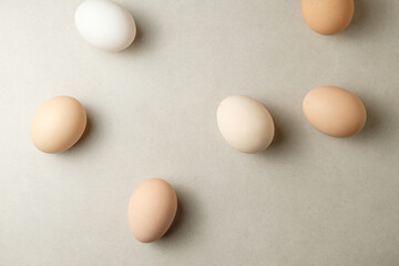 Exploring the natural elegance of eggs on a simple background