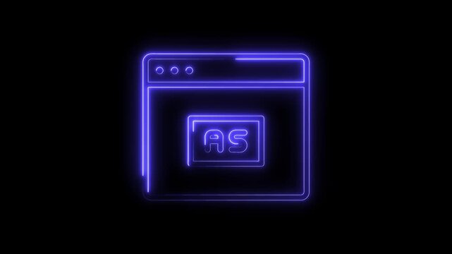 Adobe stock neon logo animation glow technology futuristic digital display