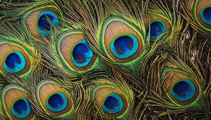 Fototapeta premium Close-up peacock feathers