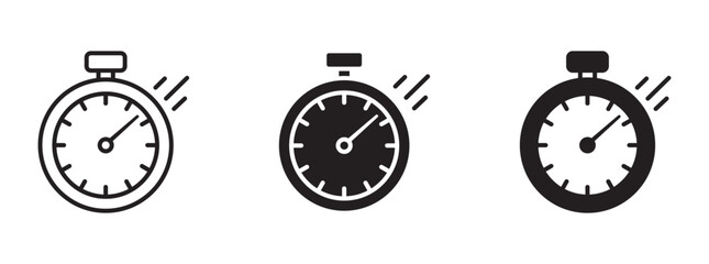 Fast time stop watch icons, vector illustration . 