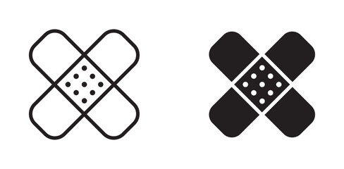 Band Aid icon set, vector illustration .