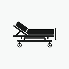 Hospital Beds Stretcher Equipment icon vector