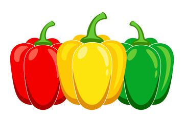 Bright colorful capsicum