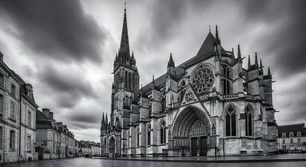 Fototapeta premium Majestic Cathedral in a European City.