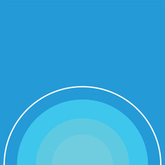 Blue Circle Radial layer background. Sun rays template.