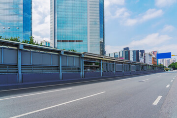 Skyline of Modern Urban Architecture and Street View of Commercial Streets in Guangzhou, Guangdong Province, China On March 5th, 2022