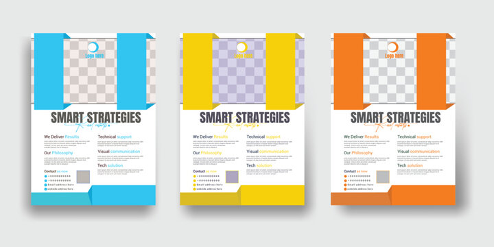 Modern flyer design template layout vector