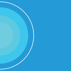 Blue Circle Radial layer background. Sun rays template.