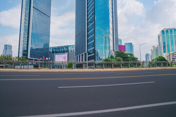 Skyline of Modern Urban Architecture and Street View of Commercial Streets in Guangzhou, Guangdong...