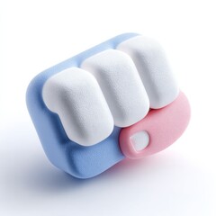 Dynamic 3D fist symbol representing strength, power, and unity, perfect for branding, marketing, and social media content with a modern, minimalist design