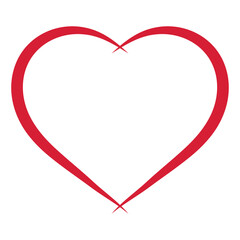 Bold red heart shape, clean design, love, romance, emotion