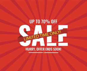 Up to 70% Off Sale &ndash; Limited Time Offer vector illustrations 