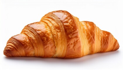 Fresh Baked Croissant Isolated On A White Background